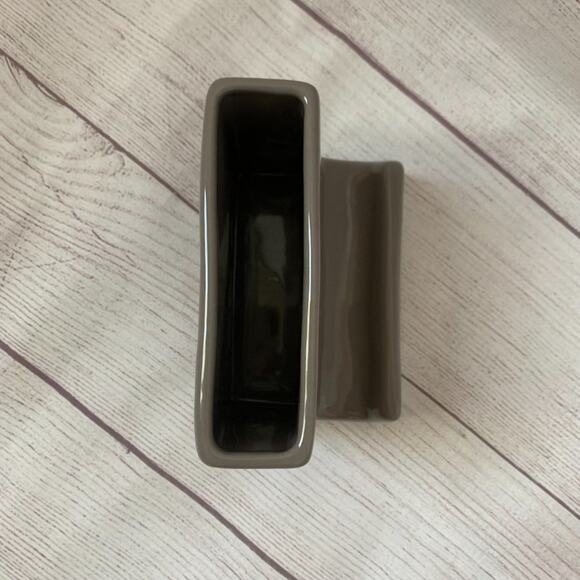 Rae Dunn Gray Pencil and Business Card Holder with DREAM Rainbow Detail 4 3/4"H - Picture 7 of 10